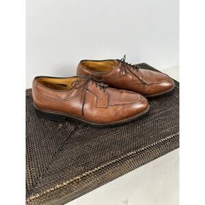 Allen Edmonds Walton Chestnut Brown Leather Split Toe Blucher Dress Shoes 9‎